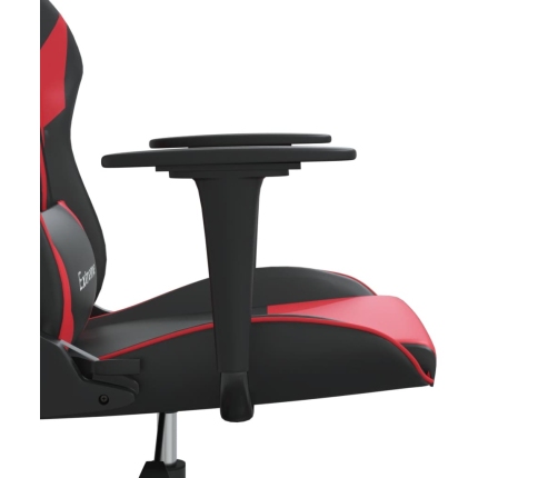 Silla gaming cuero sintético negro y rojo