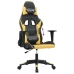 Silla gaming cuero sintético negro y dorado