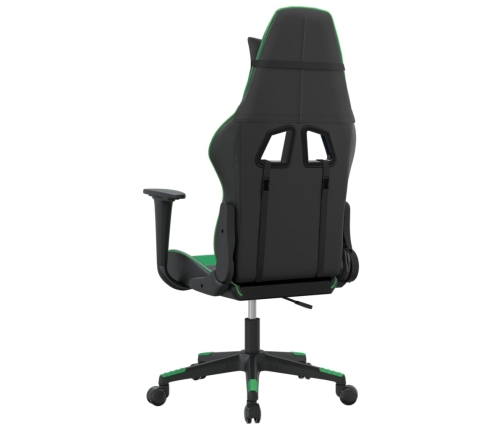 Silla gaming cuero sintético negro y verde