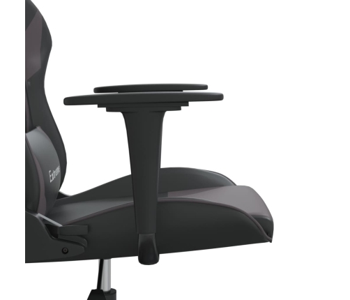 Silla gaming cuero sintético negro y gris