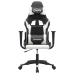 Silla gaming cuero sintético negro y blanco