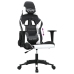 Silla gaming cuero sintético negro y blanco