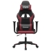 Silla gaming cuero sintético negro y rojo vino tinto