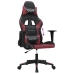 Silla gaming cuero sintético negro y rojo vino tinto