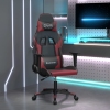 Silla gaming cuero sintético negro y rojo vino tinto