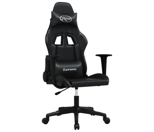 Silla gaming cuero sintético negro