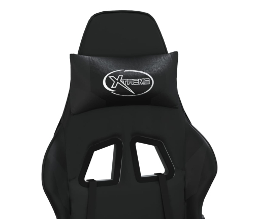 Silla gaming cuero sintético negro