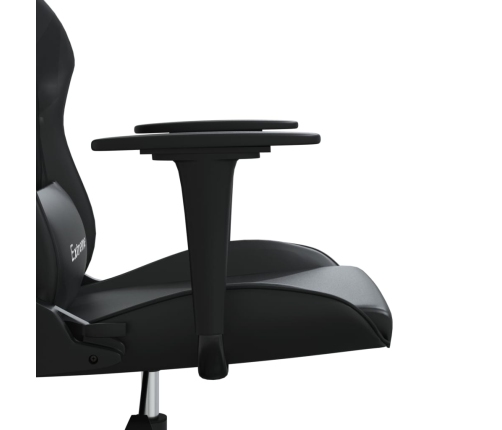 Silla gaming cuero sintético negro