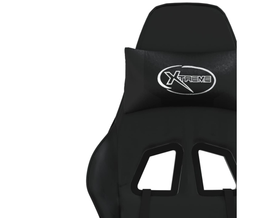 Silla gaming cuero sintético negro