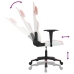 Silla gaming cuero sintético blanco y rosa