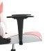 Silla gaming cuero sintético blanco y rosa