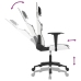 Silla gaming cuero sintético blanco y negro