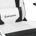 Silla gaming cuero sintético blanco y negro