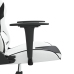 Silla gaming cuero sintético blanco y negro