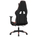 Silla gaming con reposapiés cuero sintético negro rojo