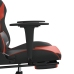 Silla gaming con reposapiés cuero sintético negro rojo