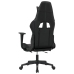 Silla gaming con reposapiés cuero sintético negro gris