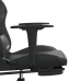 Silla gaming con reposapiés cuero sintético negro gris