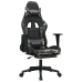 Silla gaming con reposapiés cuero sintético negro camuflaje