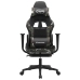 Silla gaming con reposapiés cuero sintético negro camuflaje