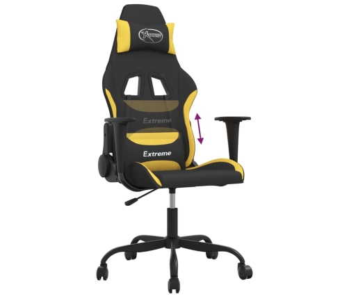 Silla gaming tela amarillo y negro