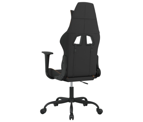 Silla gaming tela negro y naranja