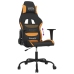 Silla gaming tela negro y naranja