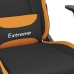 Silla gaming tela negro y naranja