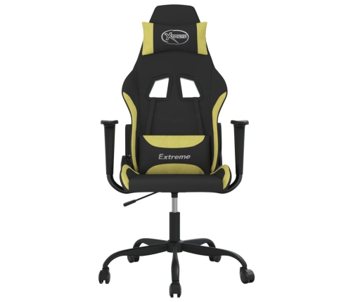 Silla gaming tela verde claro y negro