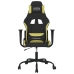 Silla gaming tela verde claro y negro