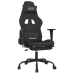 Silla gaming con reposapiés tela negro