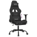 Silla gaming con reposapiés tela negro