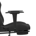 Silla gaming con reposapiés tela negro