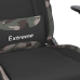 Silla gaming con reposapiés tela negro camuflaje