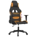 Silla gaming tela negro y naranja