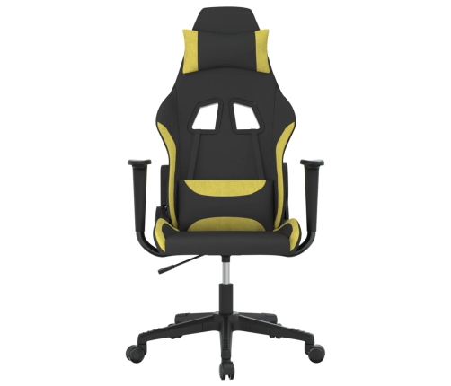 Silla gaming tela verde claro y negro