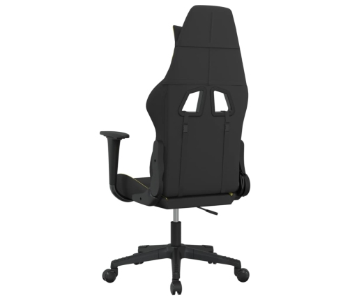 Silla gaming tela verde claro y negro