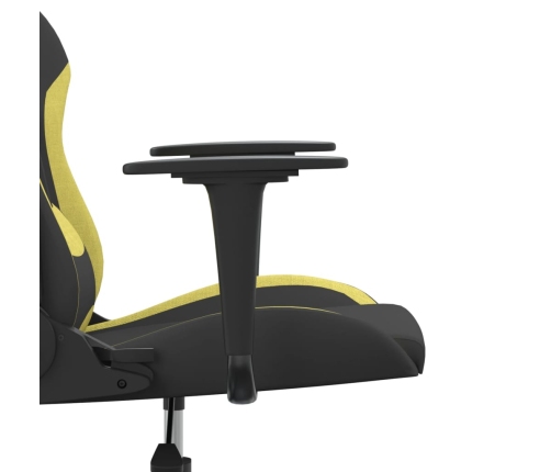 Silla gaming tela verde claro y negro