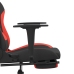 Silla gaming con reposapiés tela negro y rojo