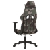 Silla gaming con reposapiés tela negro y camuflaje