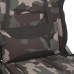 Silla gaming con reposapiés tela negro y camuflaje