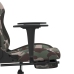 Silla gaming con reposapiés tela negro y camuflaje