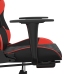 Silla gaming con reposapiés cuero sintético negro rojo