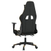 Silla gaming con reposapiés cuero sintético negro dorado