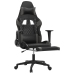 Silla gaming con reposapiés cuero sintético negro gris