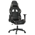 Silla gaming con reposapiés cuero sintético negro camuflaje