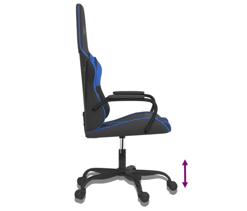 Silla gaming cuero sintético negro y azul