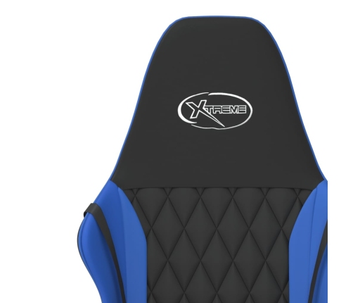 Silla gaming cuero sintético negro y azul