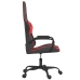 Silla gaming cuero sintético negro y rojo