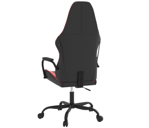 Silla gaming cuero sintético negro y rojo